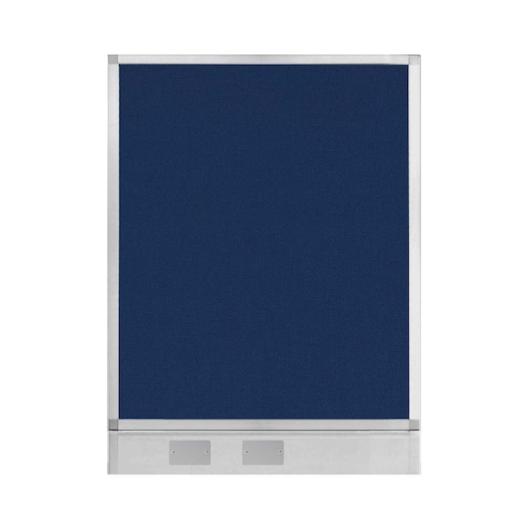 Versare Hush Panel Configurable Cubicle Partition 3' x 4' Navy Blue Fabric w/ Cable Channel 1855303 - main